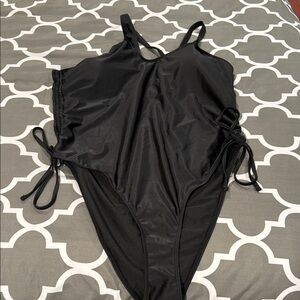 Women’s 4xl Black One Piece Swimsuit